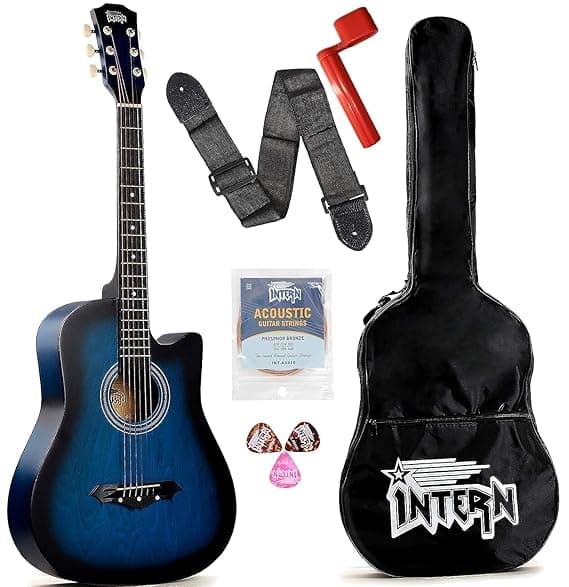 Intern INT-38C Acoustic Guitar Kit (Blue)